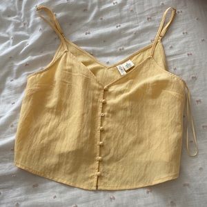 Yellow dainty tank top